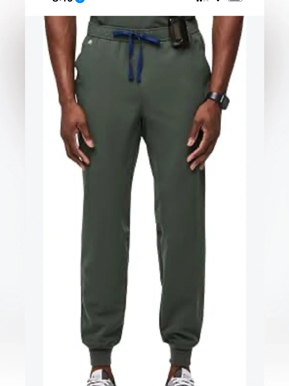 Figs Tansen Jogger Scrub Pants Medium Short Mens green